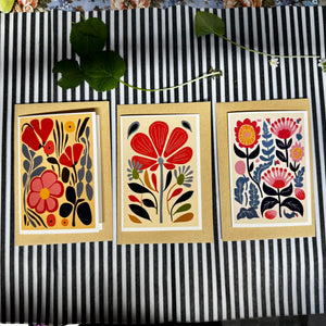 Art Florals Greeting Card Set - B