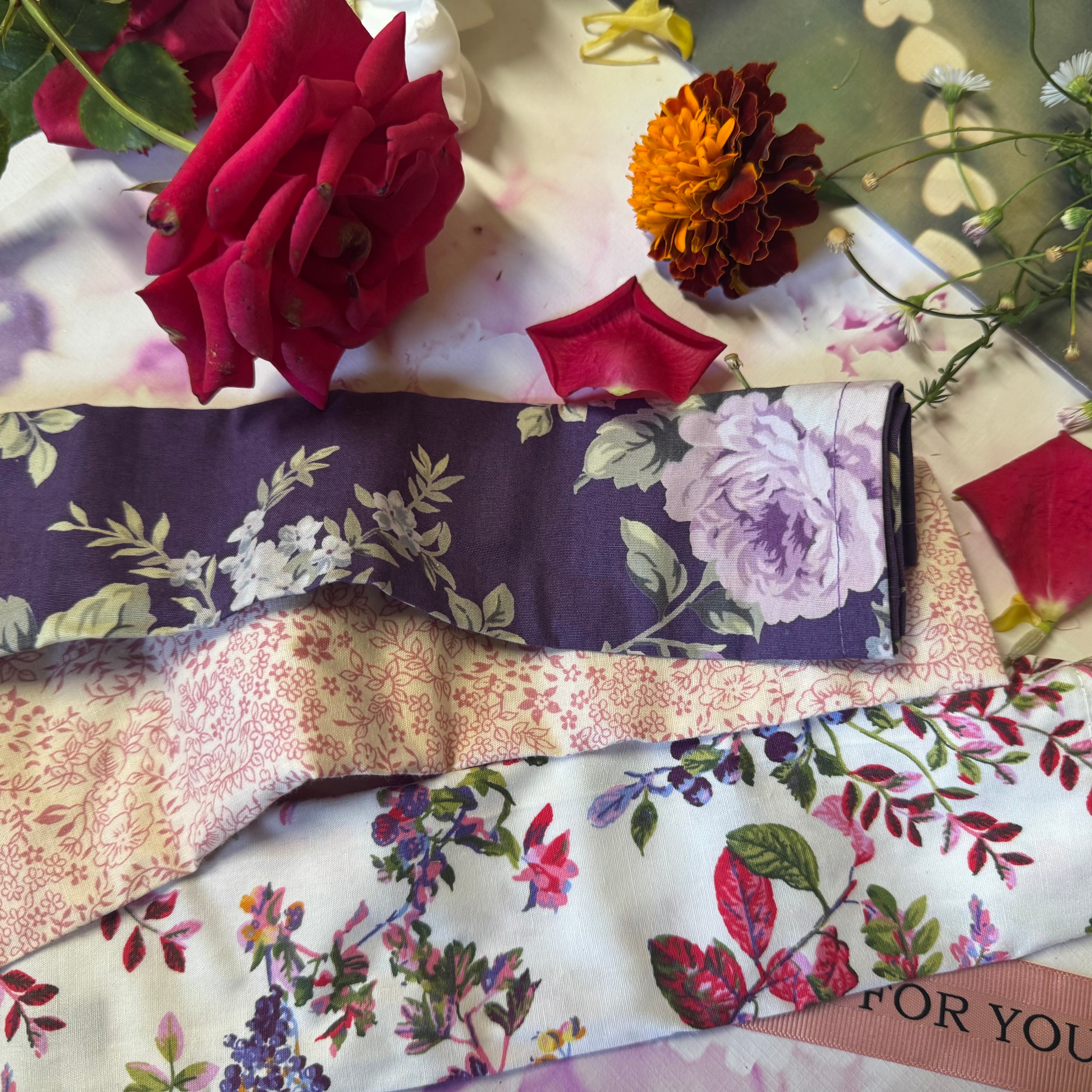 Purple & Pink Floral Cotton Box Set (M)