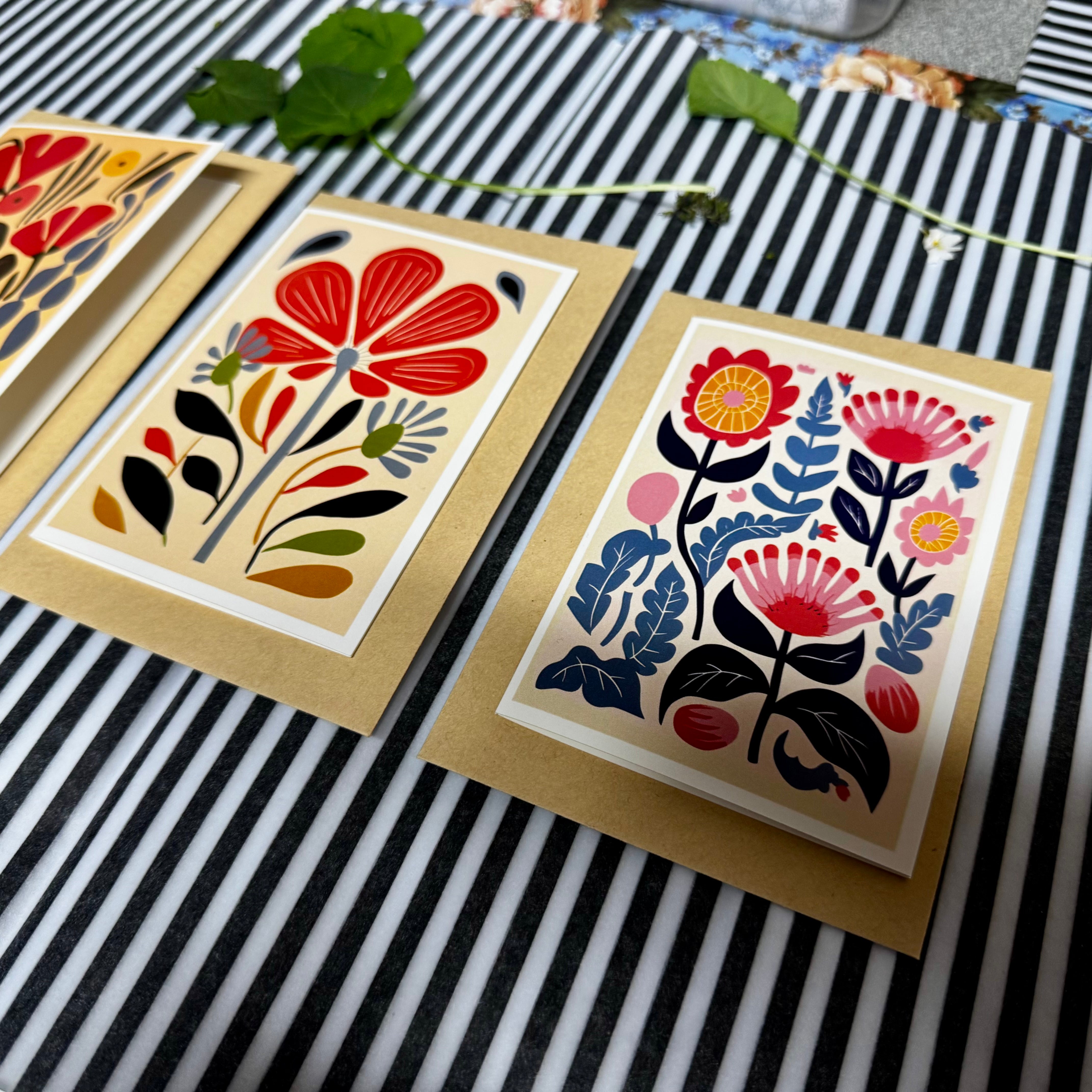 Art Florals Greeting Card Set - B