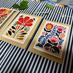 Art Florals Greeting Card Set - B
